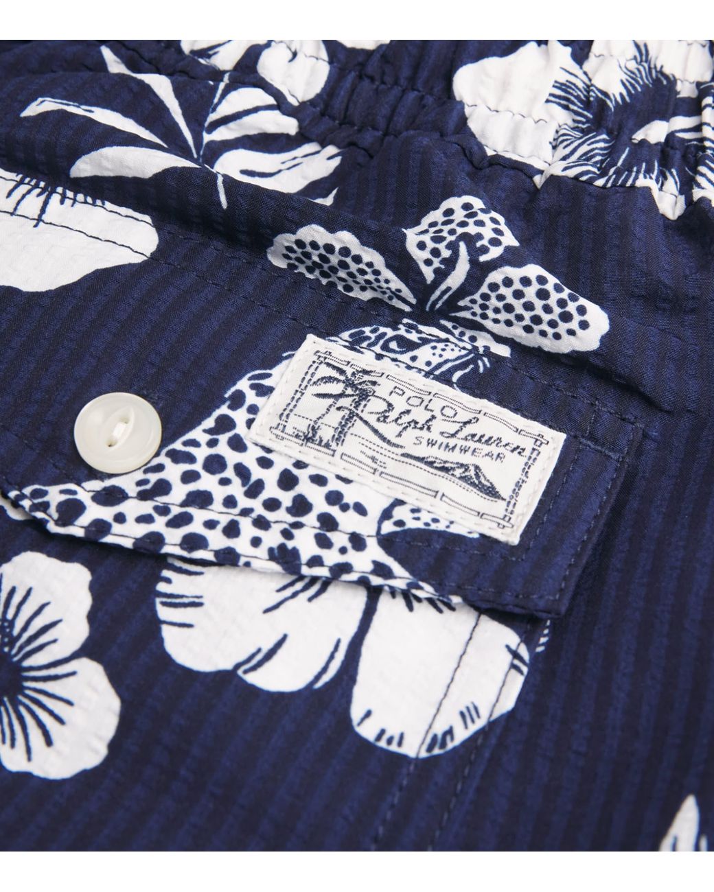 Polo Ralph Lauren Blue Seersucker Printed Traveller Swim Shorts for men