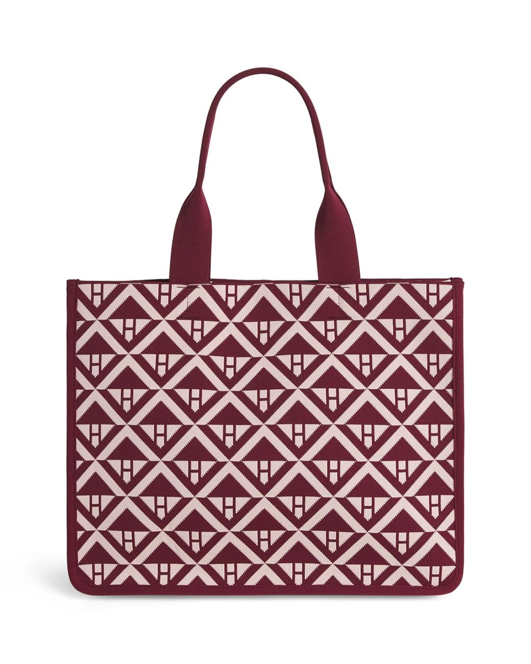 Harrods Red Medium Geometric Tote Bag