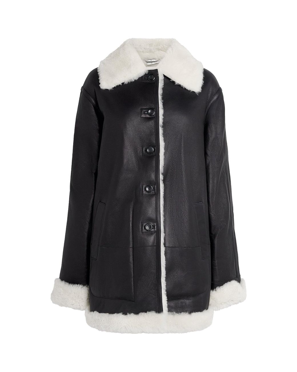 Altuzarra Black Shearling Blake Coat
