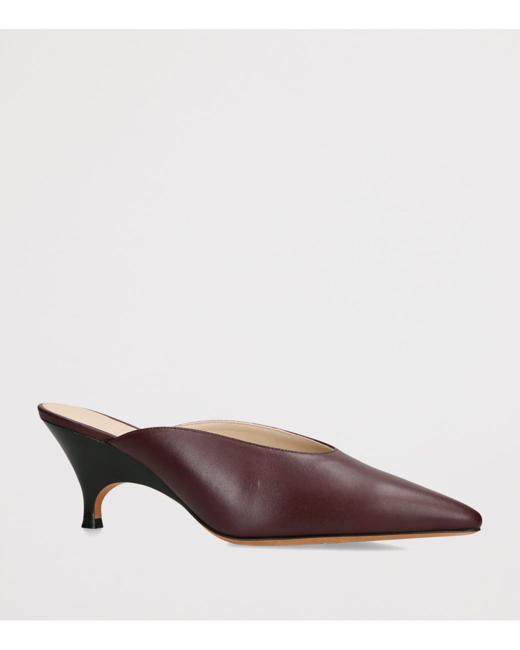 Le Monde Beryl Brown Leather Petra Mules 65