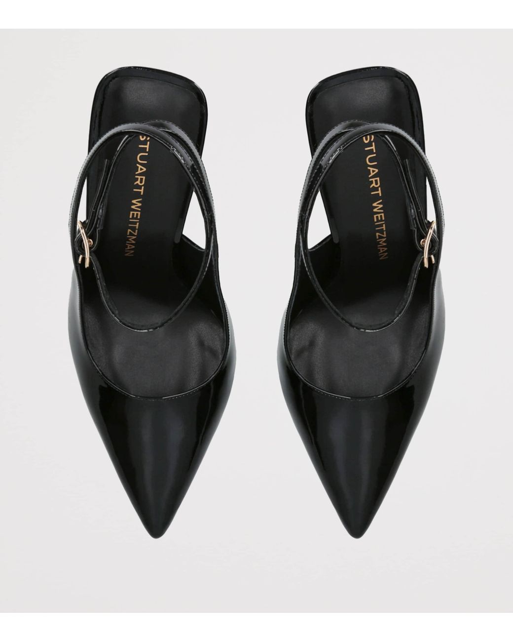 Stuart Weitzman Black Patent Leather Vinnie Pumps 100