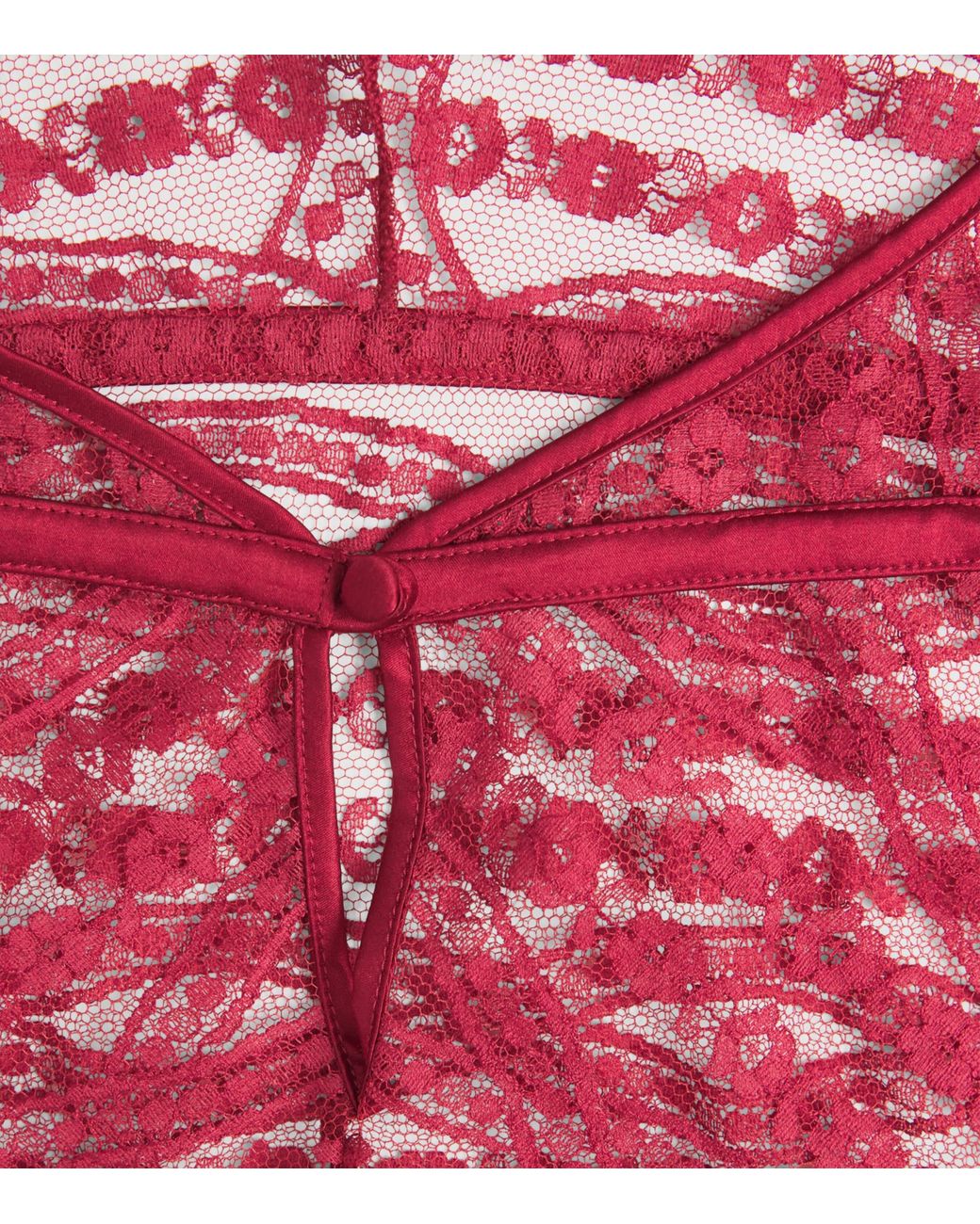 Coco De Mer Red Lace Renata Bodysuit