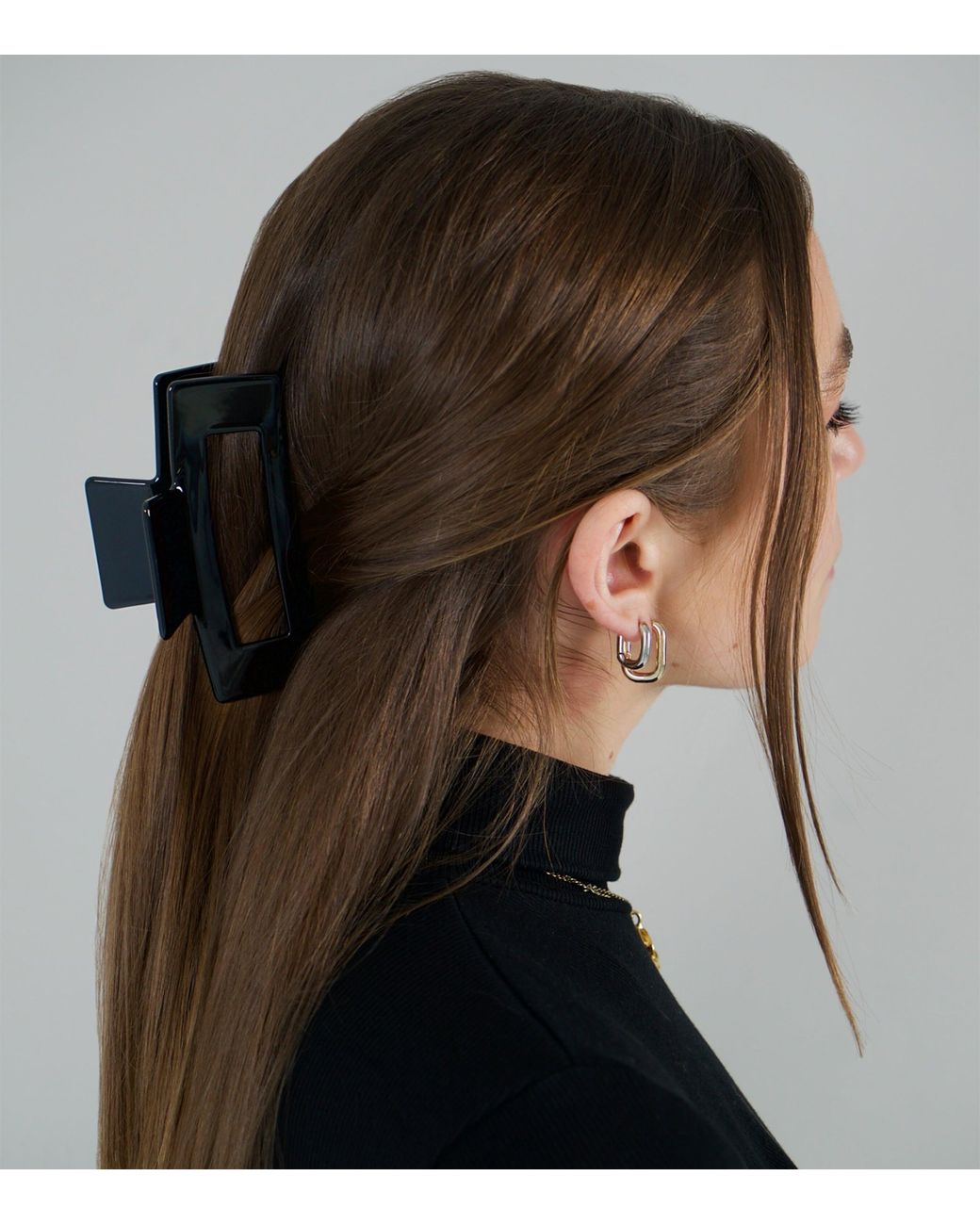 Minimalista Black The Midi Hair Clip