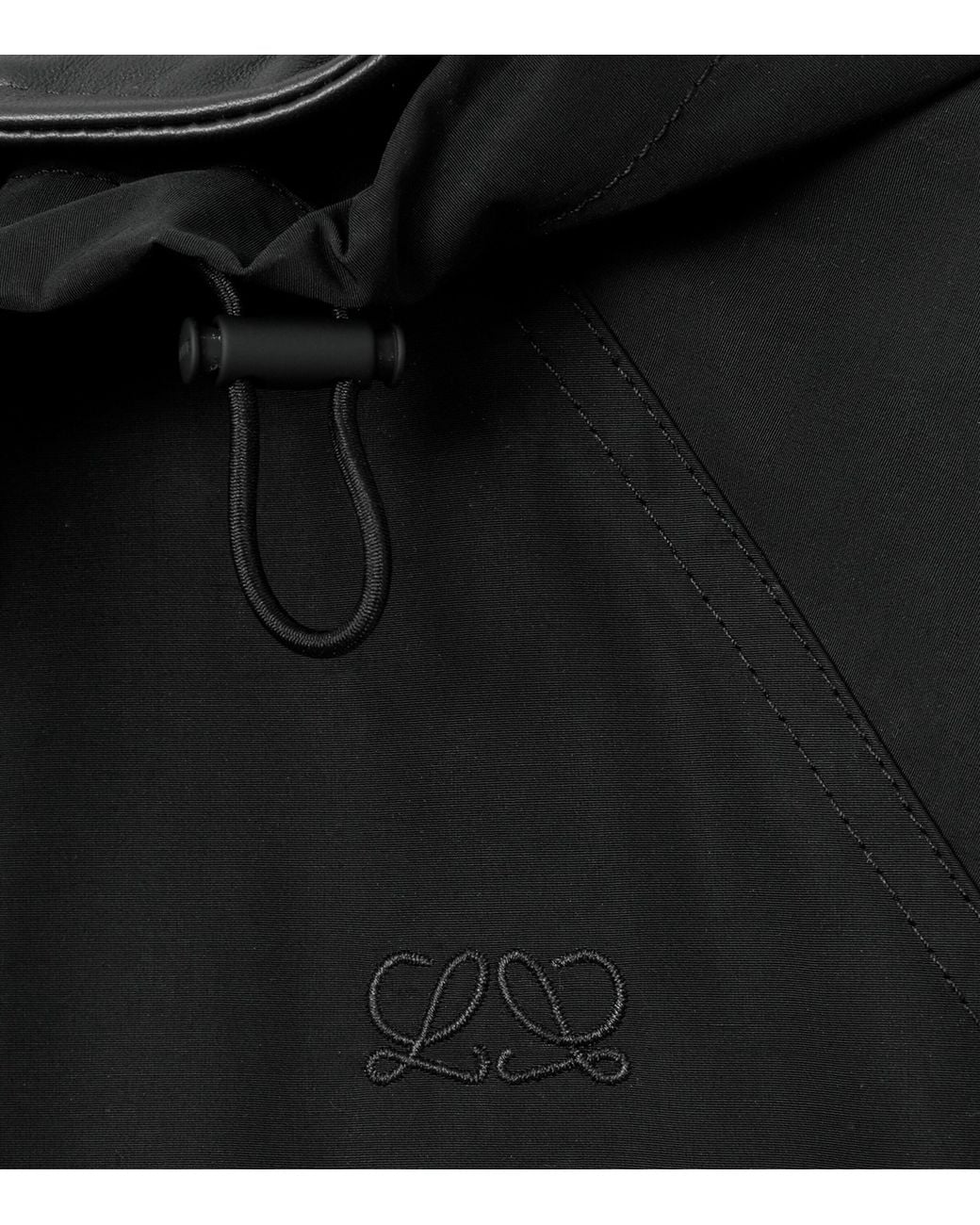Loewe Black Technical-Cotton Hooded Jacket