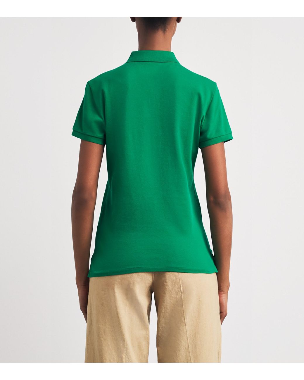 Polo Ralph Lauren Green Stretch-Cotton Piqué Julie Polo Shirt