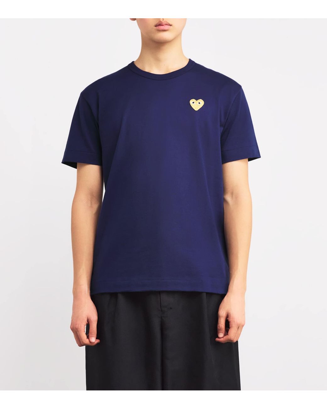 COMME DES GARÇONS PLAY Blue Heart Logo T-Shirt for men