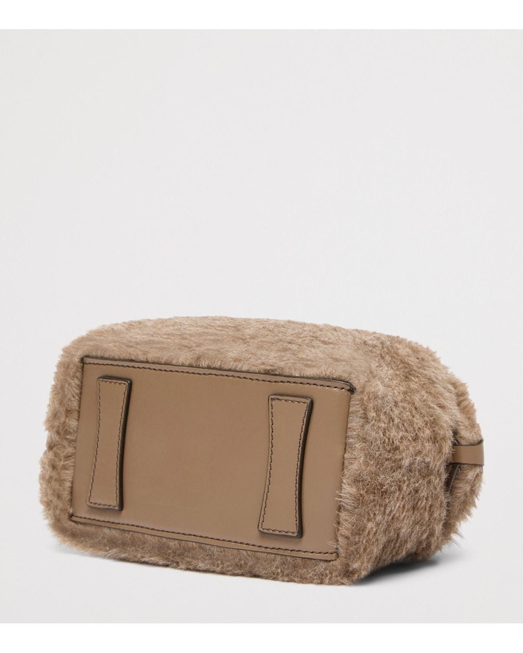 Max Mara Brown Teddy Top-Handle Bag