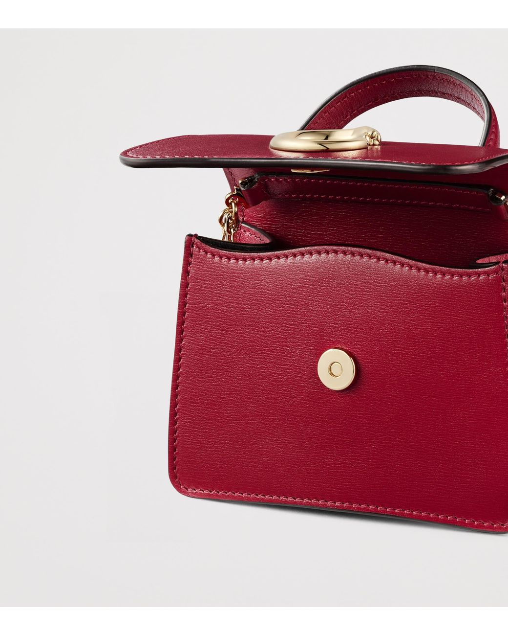 Cartier Red Micro Leather Panthère De Top-Handle Bag