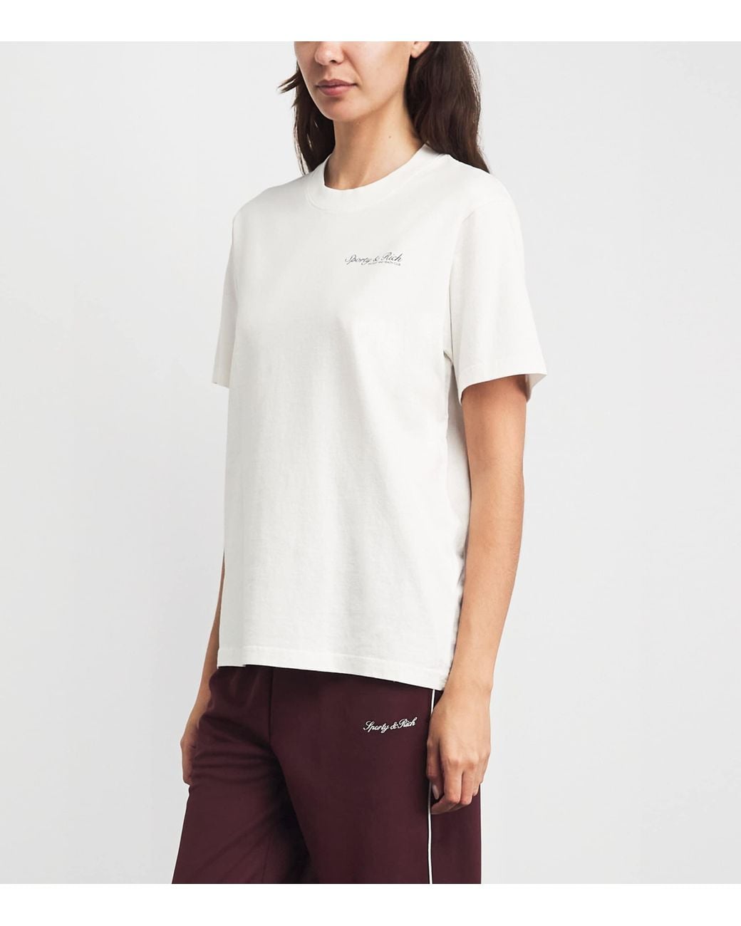 Sporty & Rich White Cotton Syracuse T-Shirt