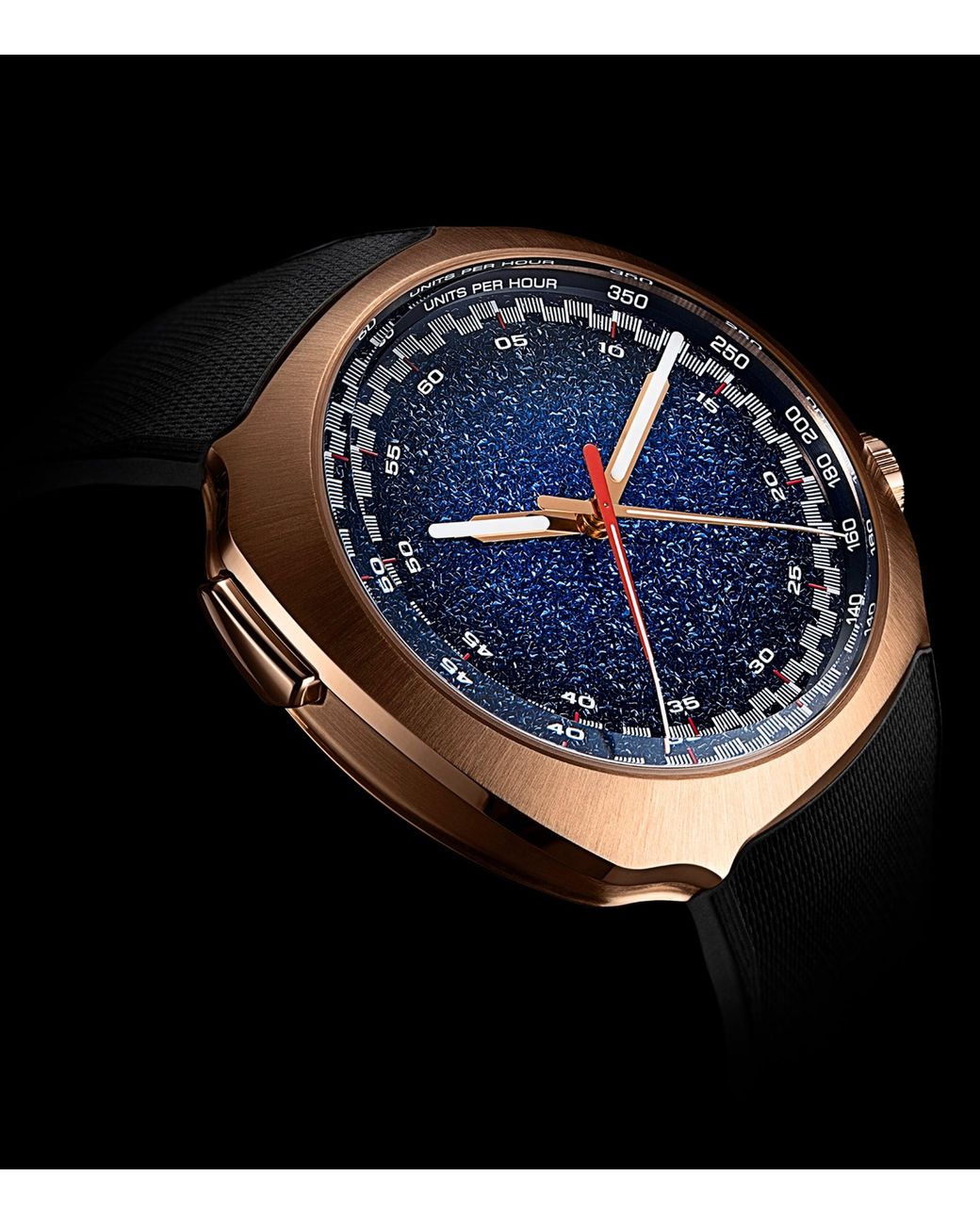 H. Moser & Cie Black Stainless Steel Streamliner Flyback Watch for men