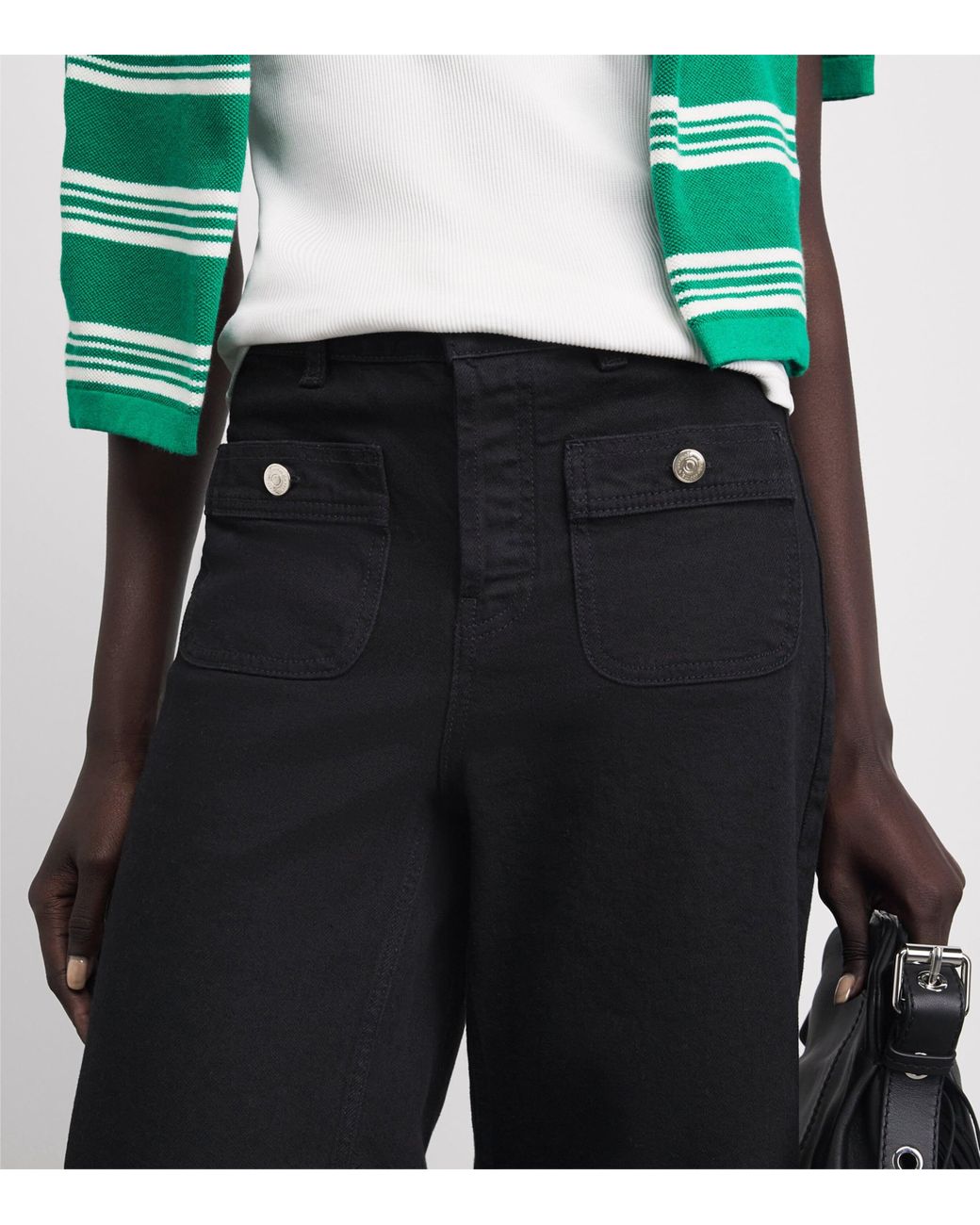 Maje Black Straight Jeans
