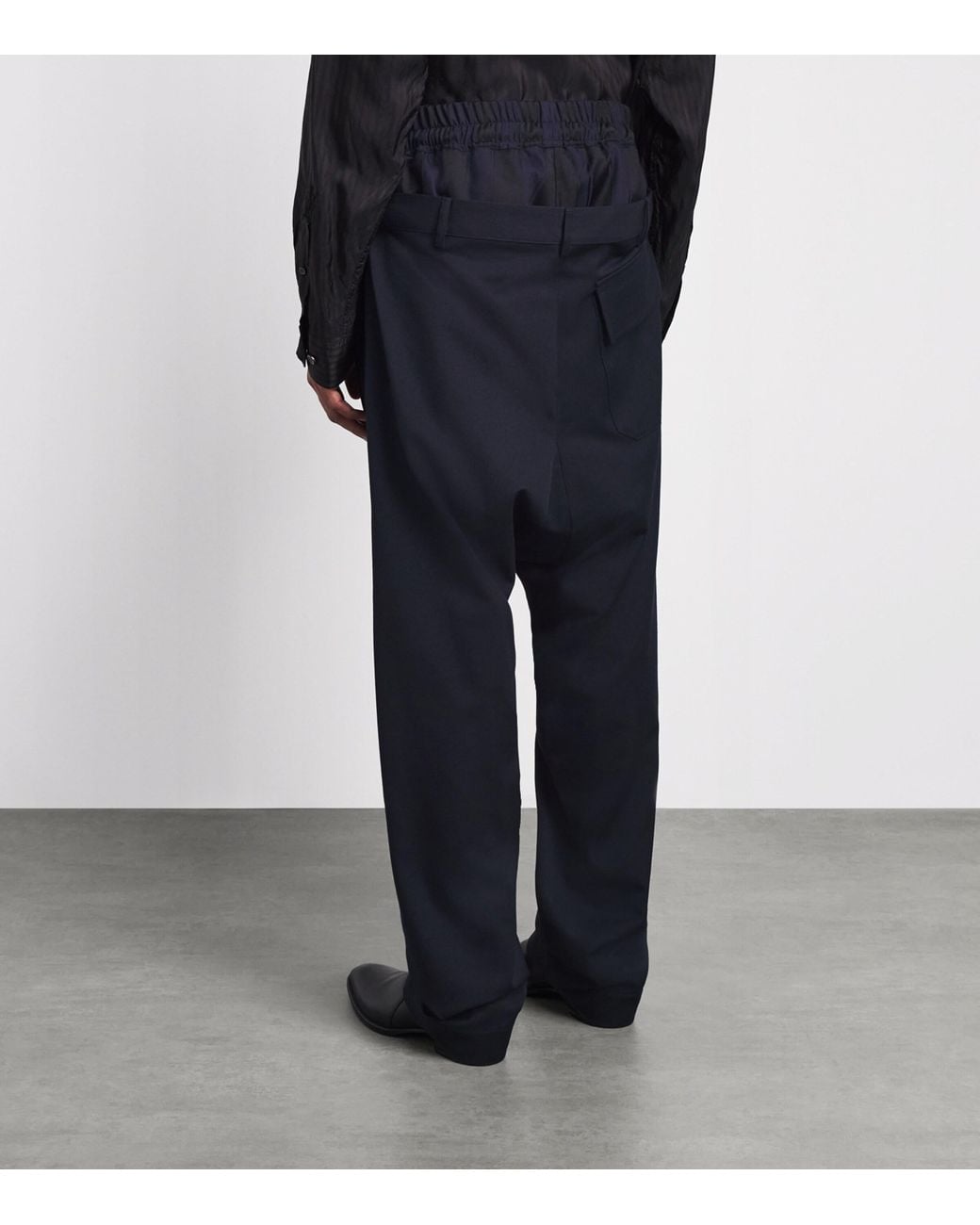 Vivienne Westwood Blue Layered-Effect Builders Trousers for men