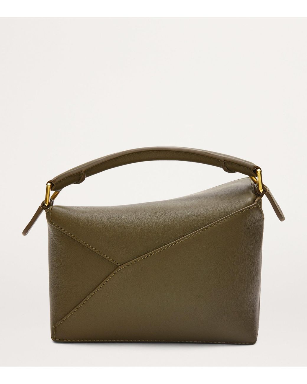 Loewe Green Mini Leather Puzzle Edge Top-Handle Bag