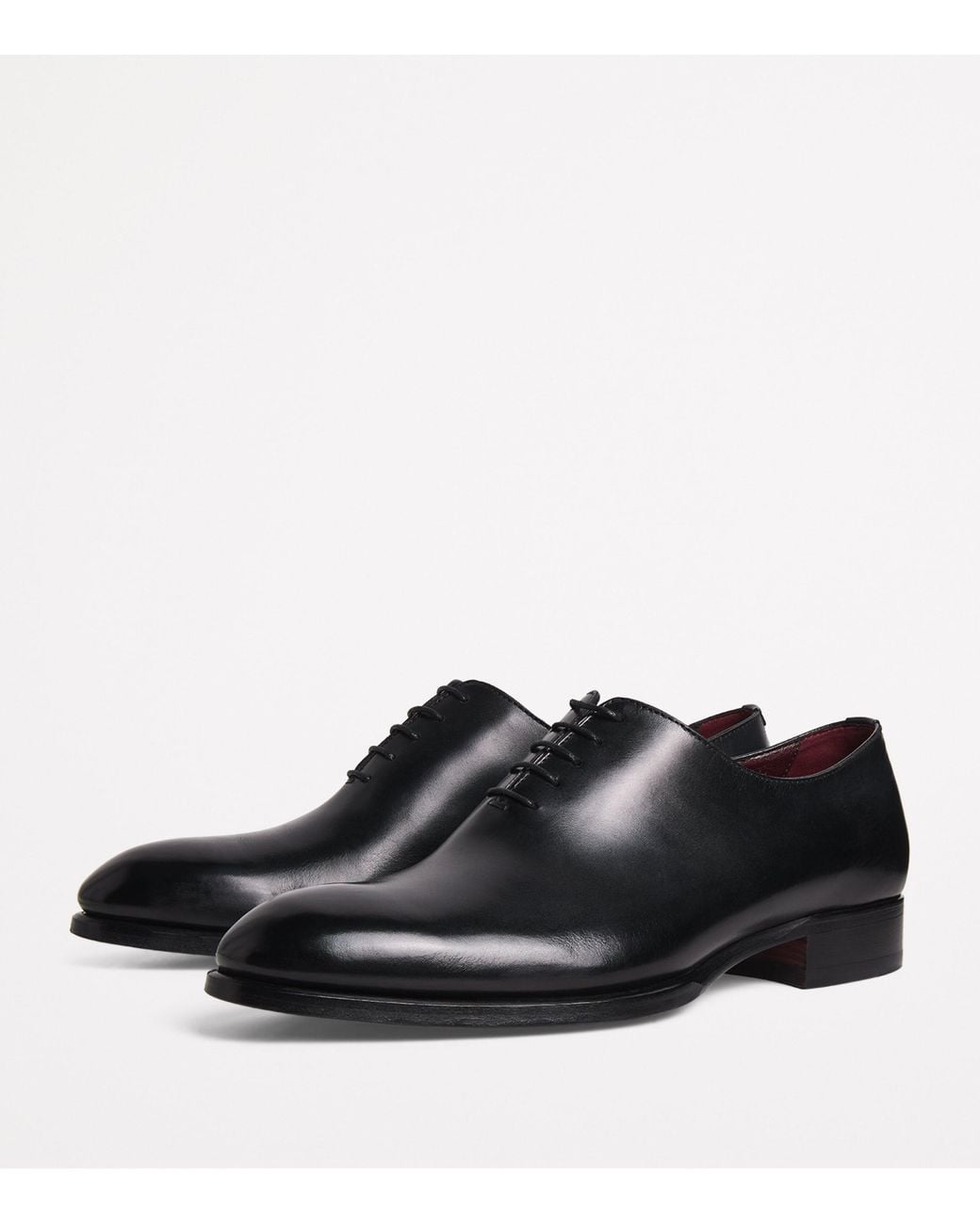 Brioni Black Leather Oxford Shoes for men