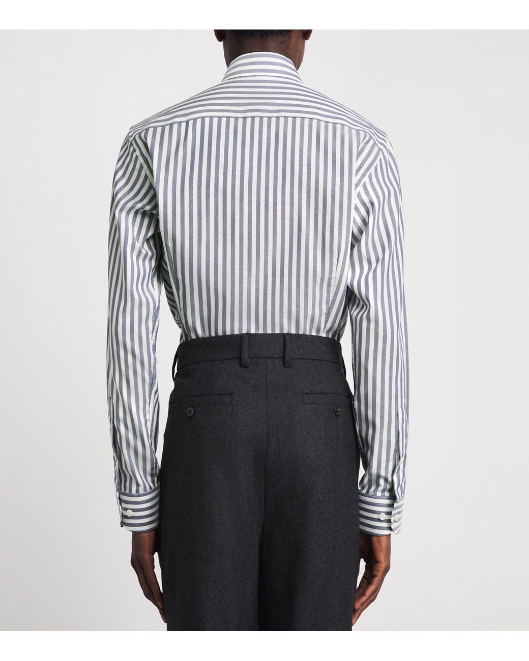 Eton of Sweden Blue Cotton Bengal Stripe Shirt for men