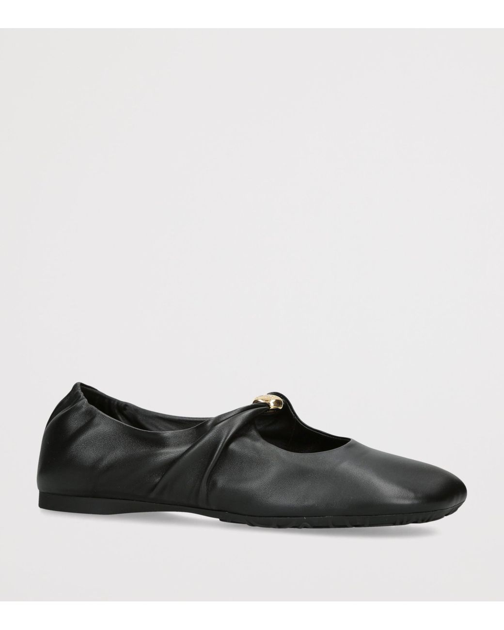 Loewe Black Leather Pebble Soft Ballet Flats