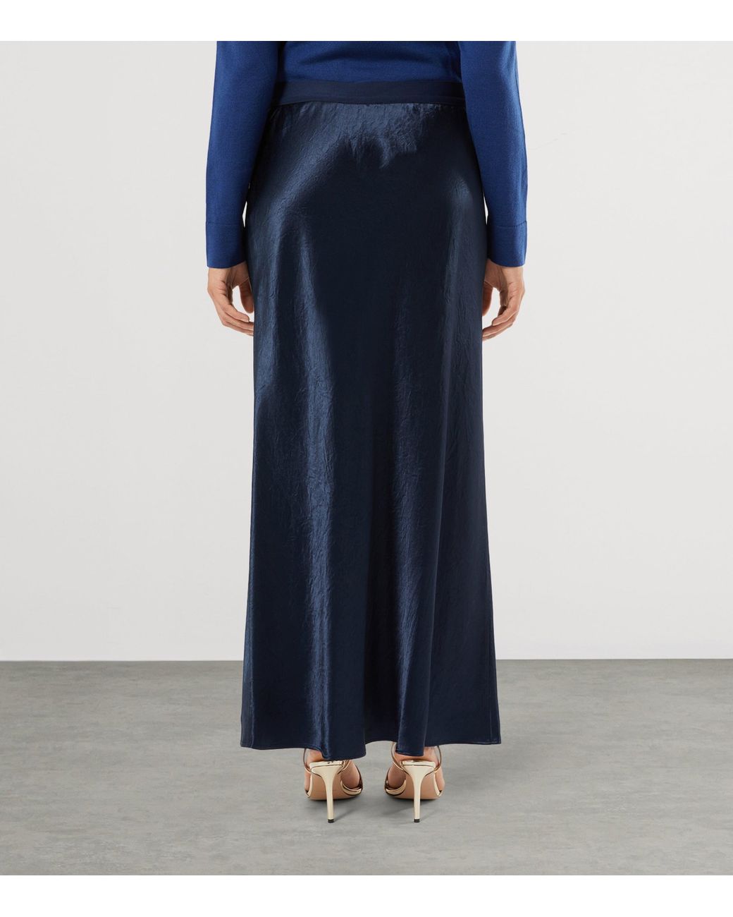 Marina Rinaldi Blue Elasticated-Waist Maxi Skirt