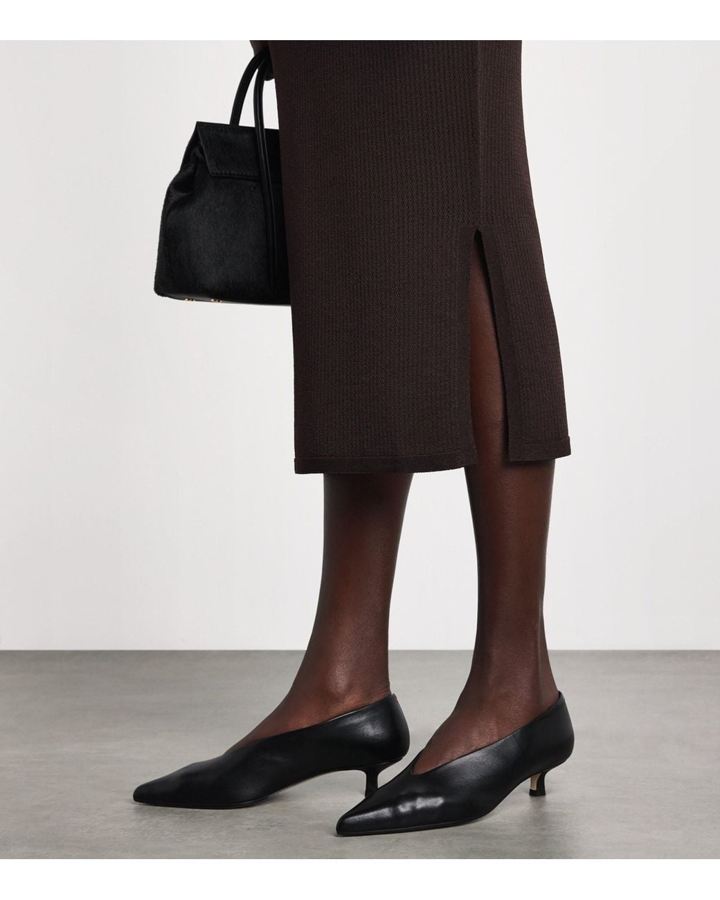 Wolford Brown Wool-Blend Seamless Midi Skirt