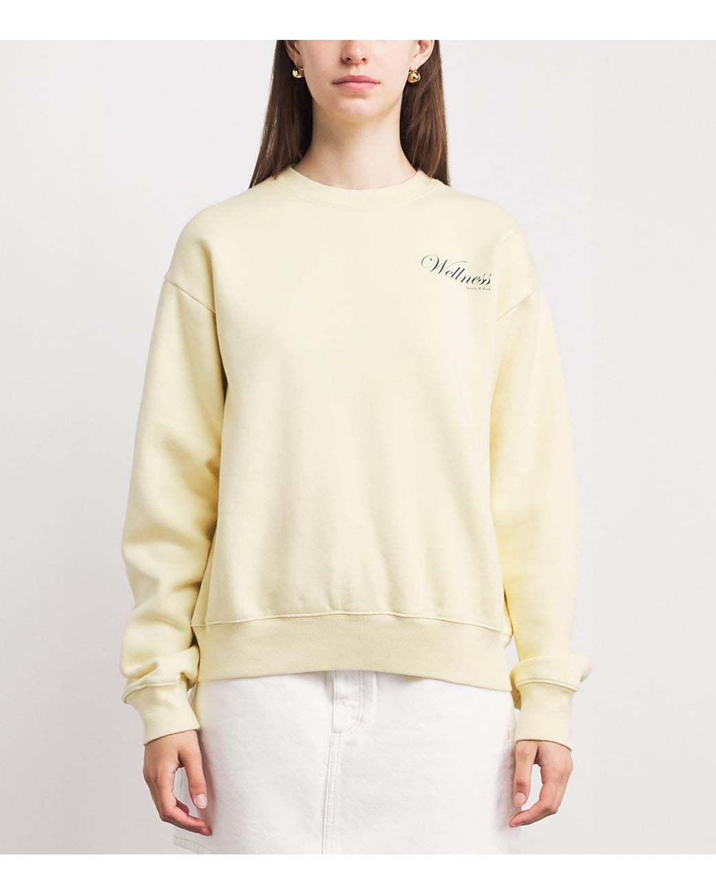 Sporty & Rich Natural Cotton Graphic Sweatshirt