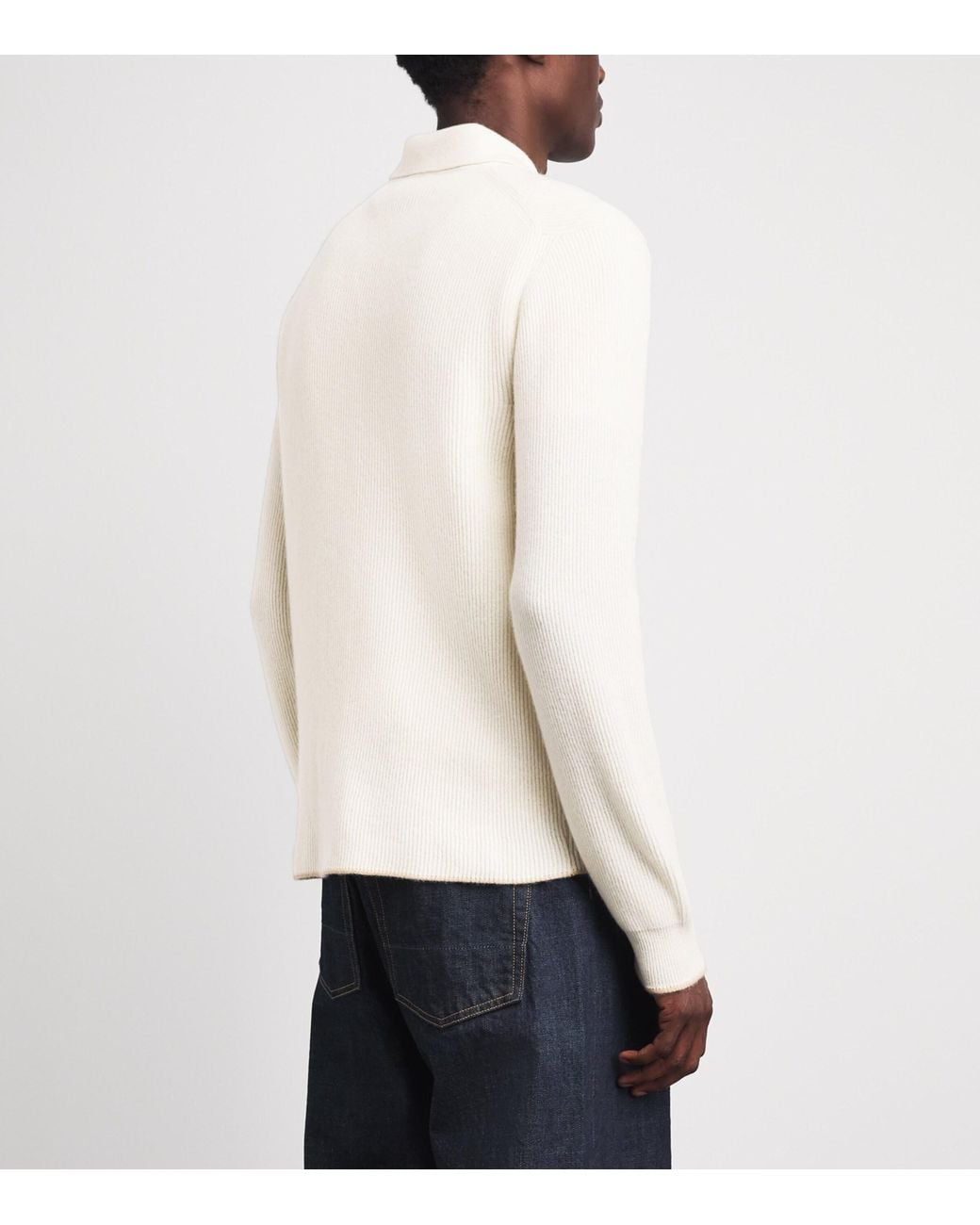 Jacob Cohen White Cashmere Collared Cardigan for men
