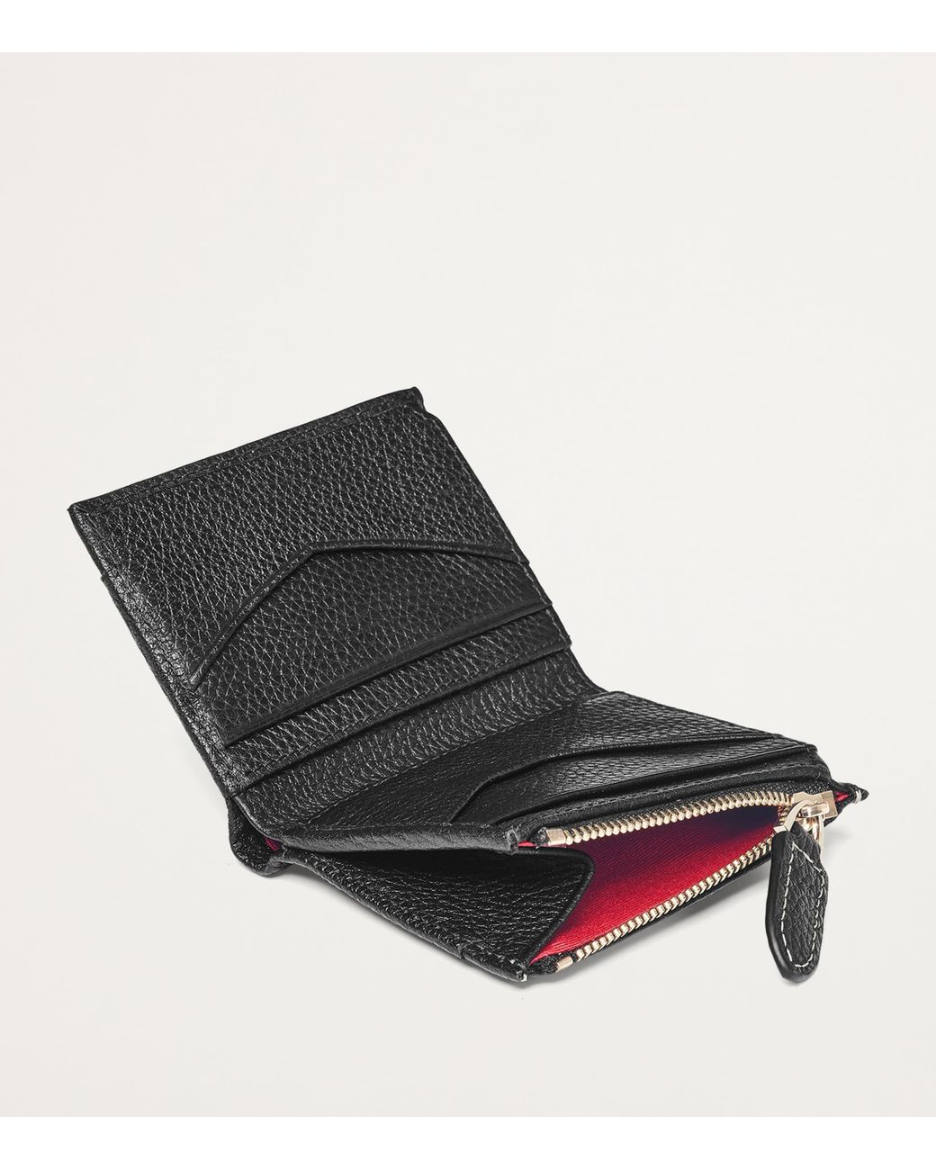 Aspinal Black Leather Hudson Coin And Card Holder