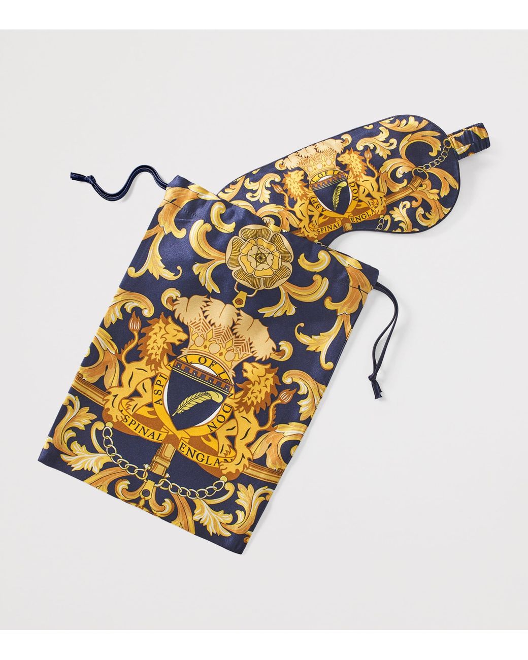 Aspinal Metallic Silk Printed Eye Mask