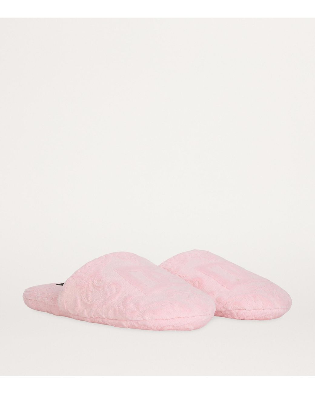 Dolce & Gabbana Pink Terry Cotton Dg Slippers for men