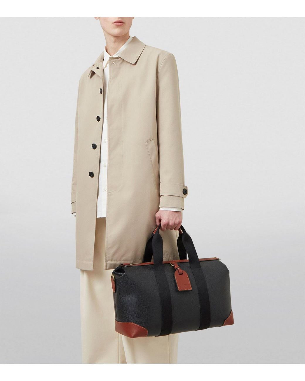 Mulberry Black Heritage Clipper Holdall for men