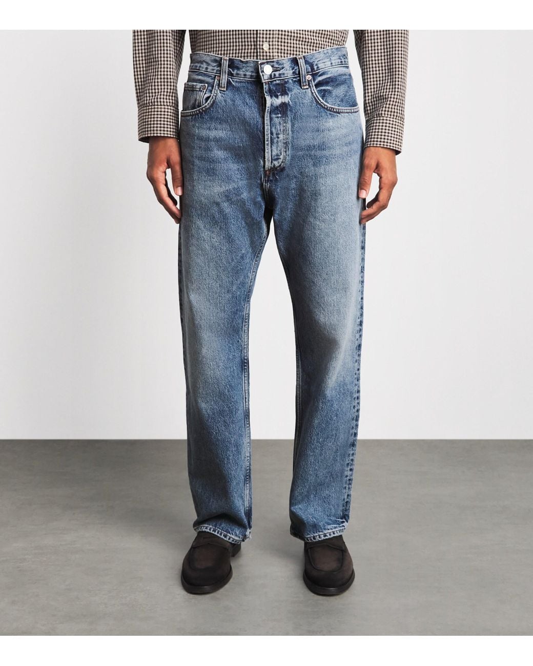 Agolde Blue Magnus Straight Jeans for men