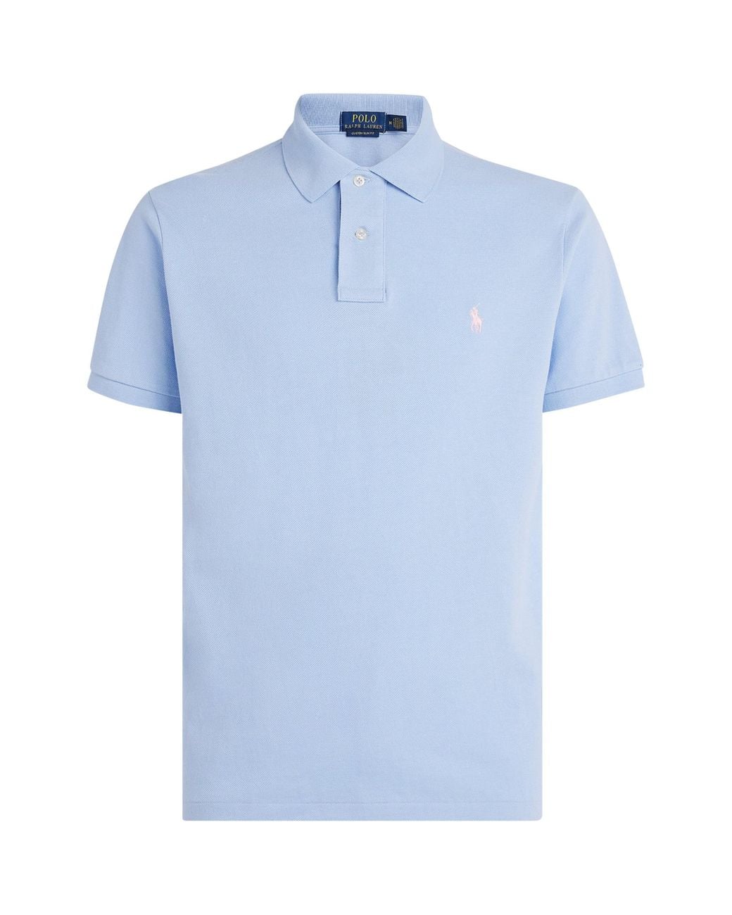 Polo Ralph Lauren Blue Cotton Mesh Custom-Fit Polo Shirt for men