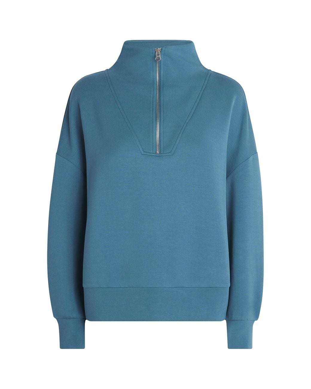 Varley Blue Doublesoft Hawley Half-Zip Sweatshirt