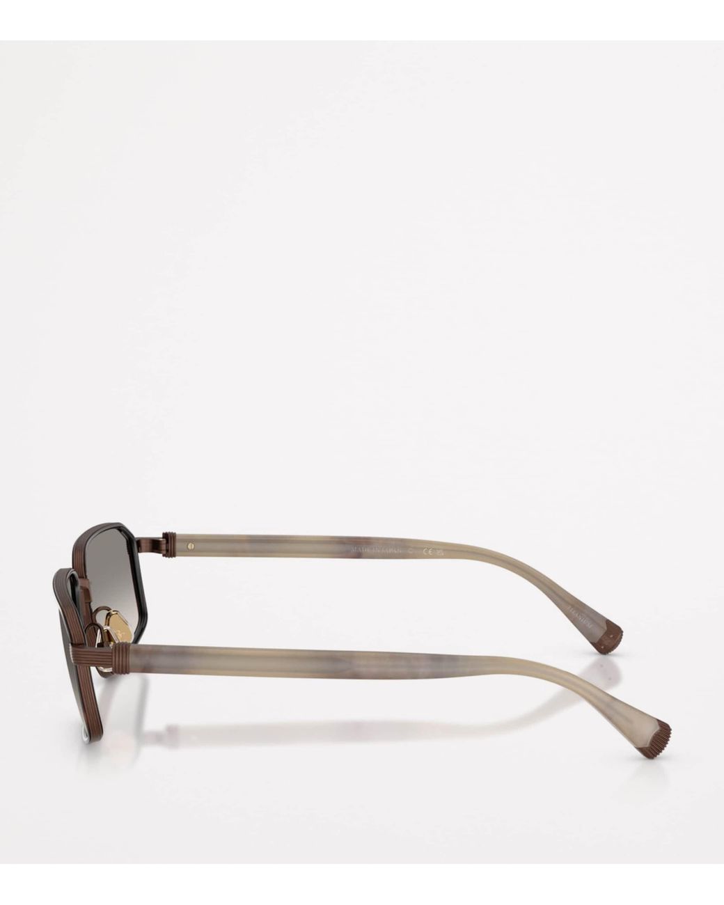 Brunello Cucinelli Gray Titanium Rectangle Jarama Sunglasses for men