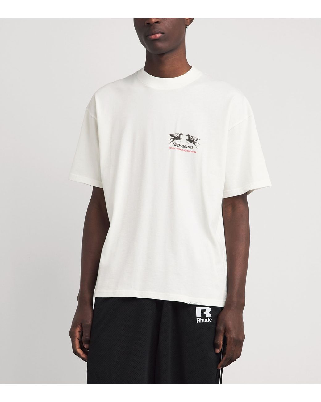 Represent White Cotton 24 Hour Service T-Shirt for men