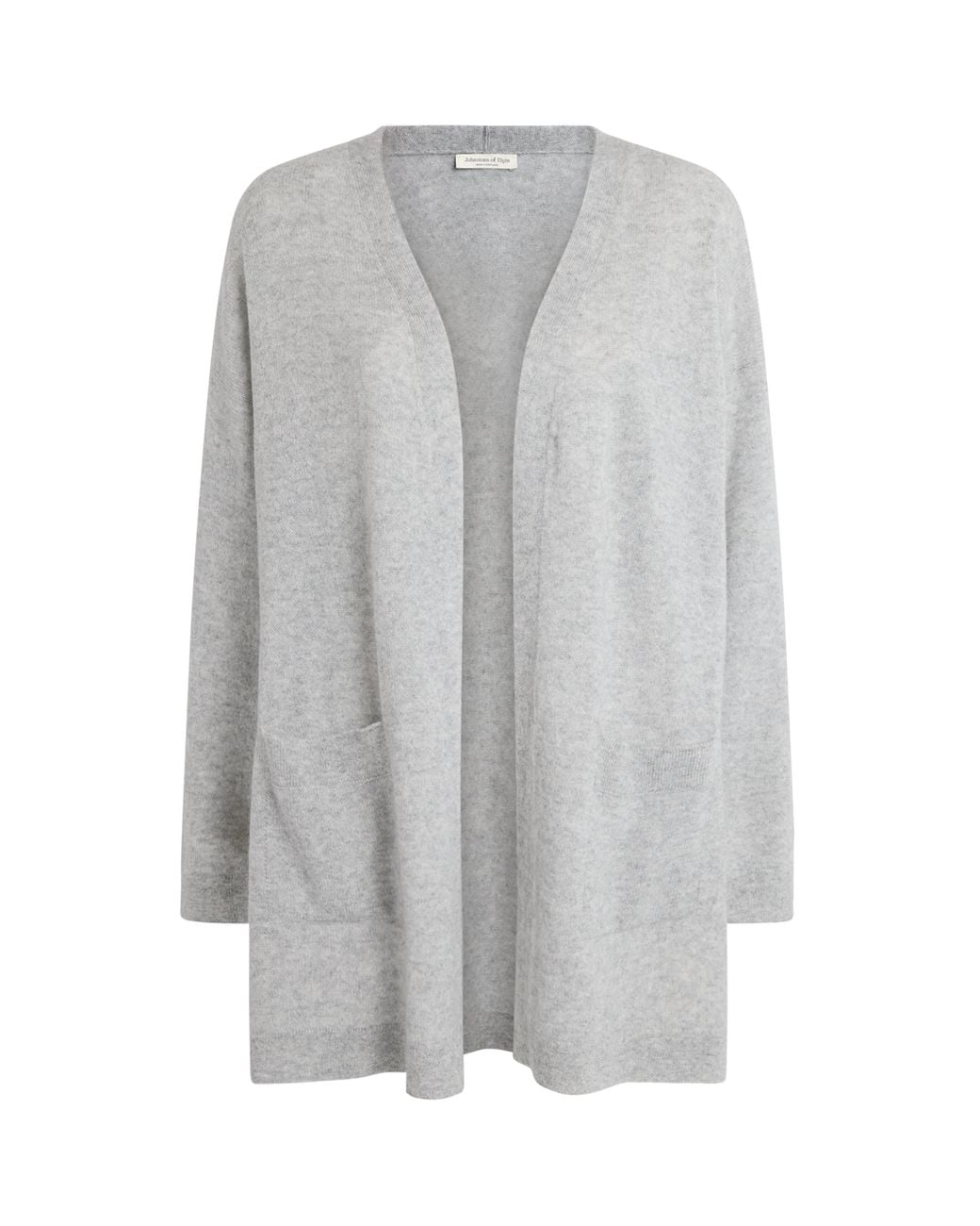 Johnstons White Cashmere Long Cardigan