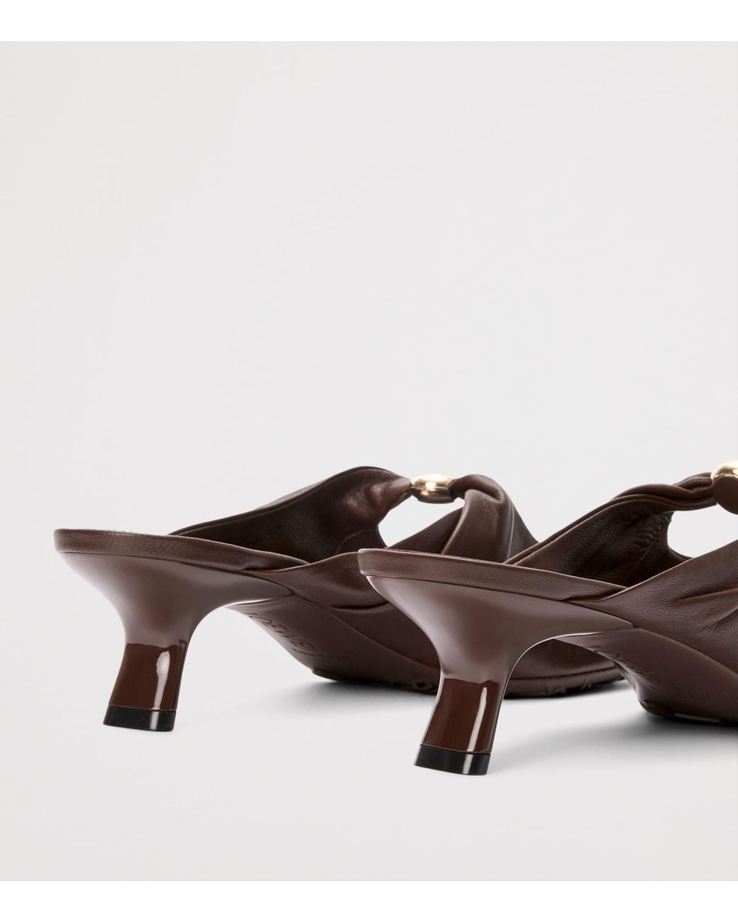 Loewe Brown Lambskin Pebble Soft Heeled Mules 45