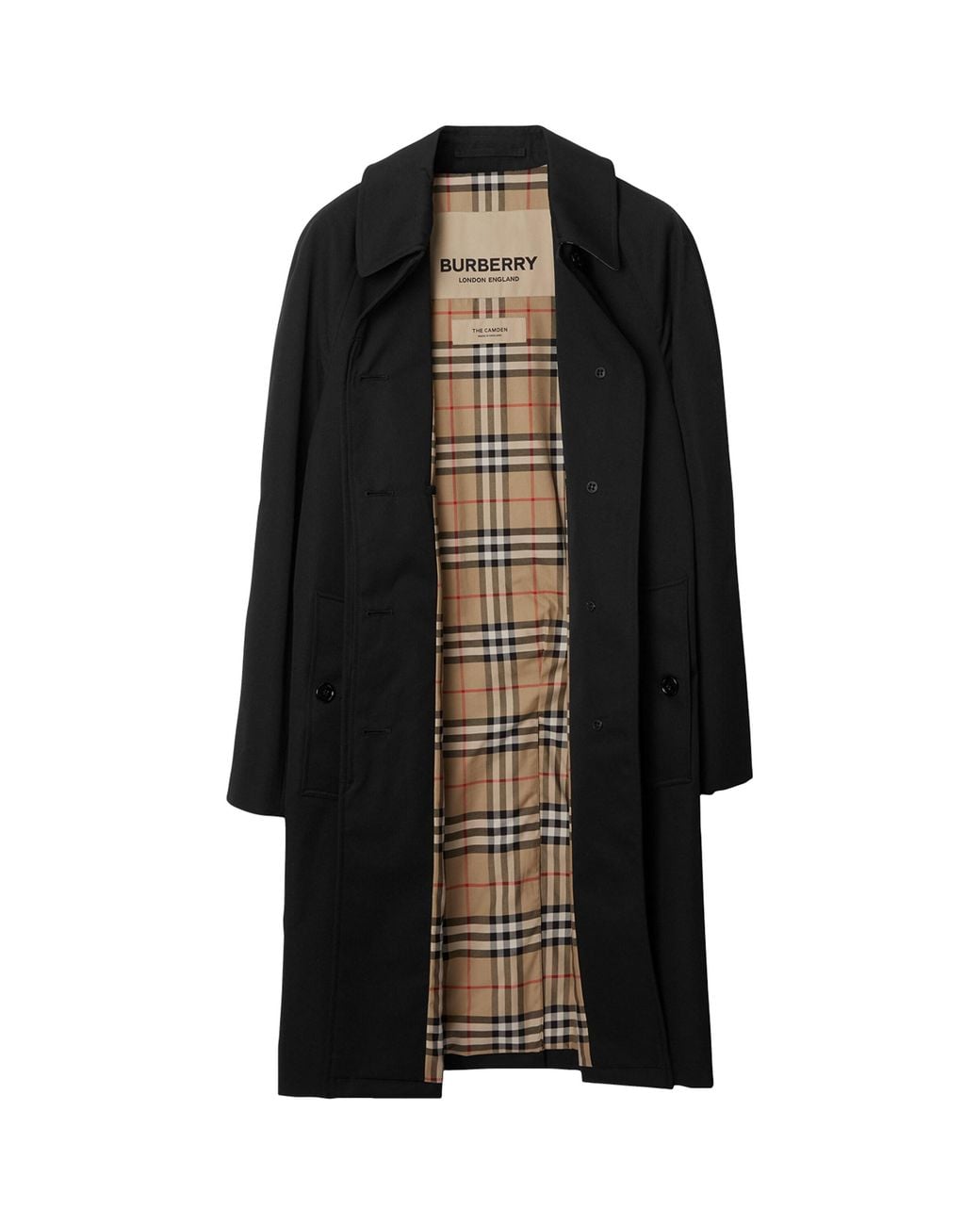 Burberry Black Gabardine Camden Car Coat