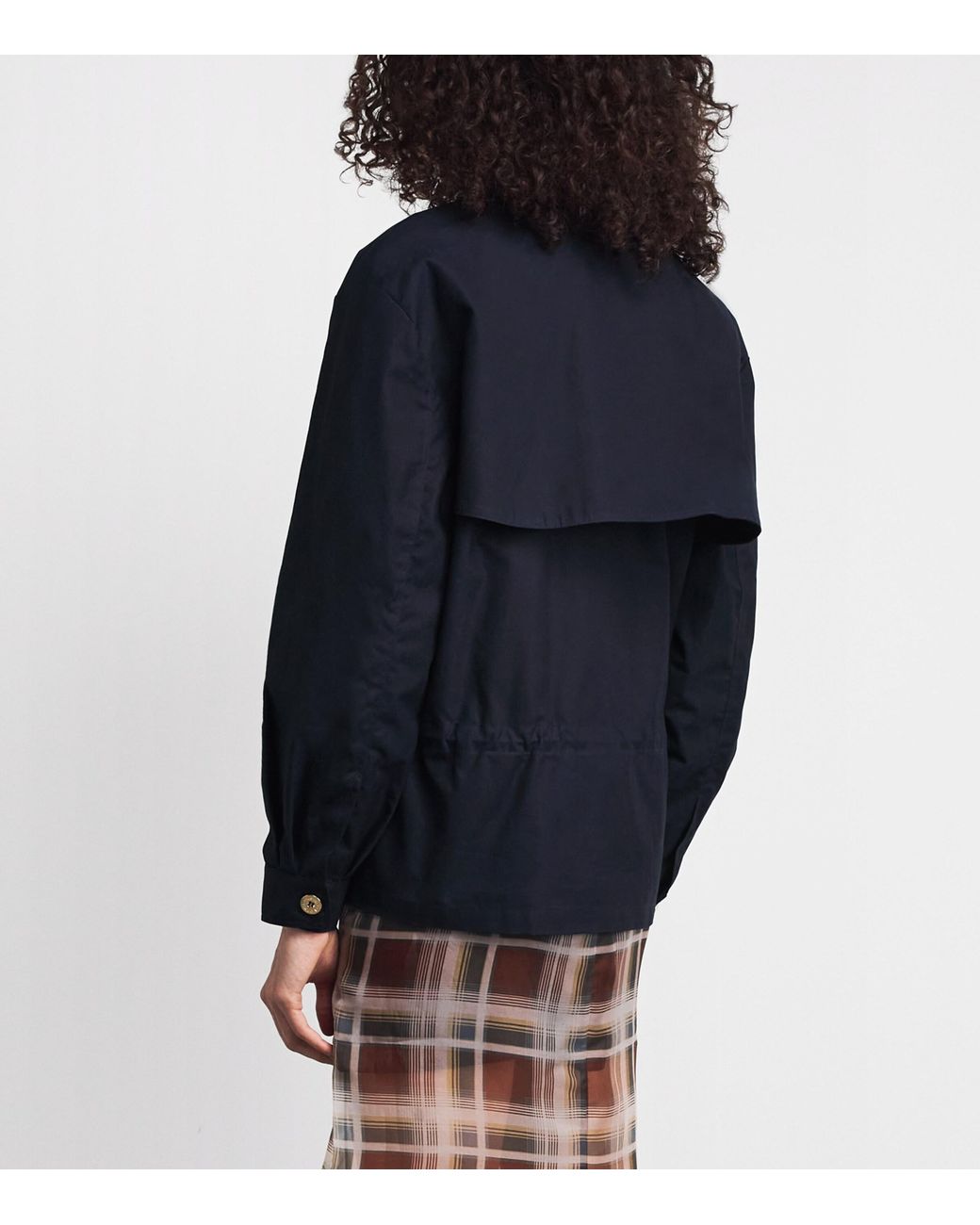 Claudie Pierlot Blue Cotton Waxed Gabardine Jacket