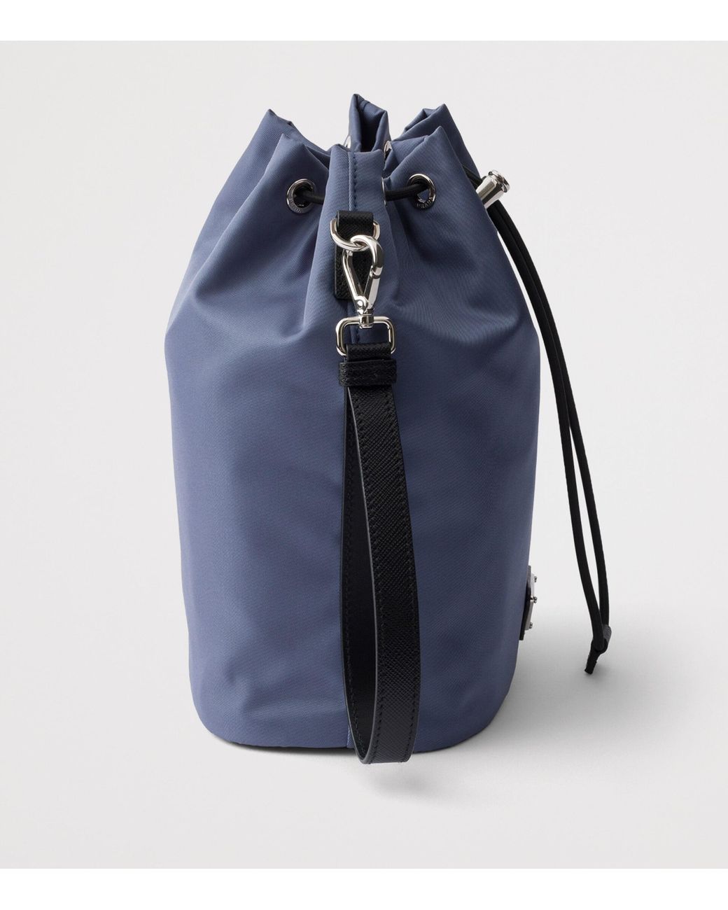Prada Blue Re-Nylon And Saffiano Leather Pouch for men