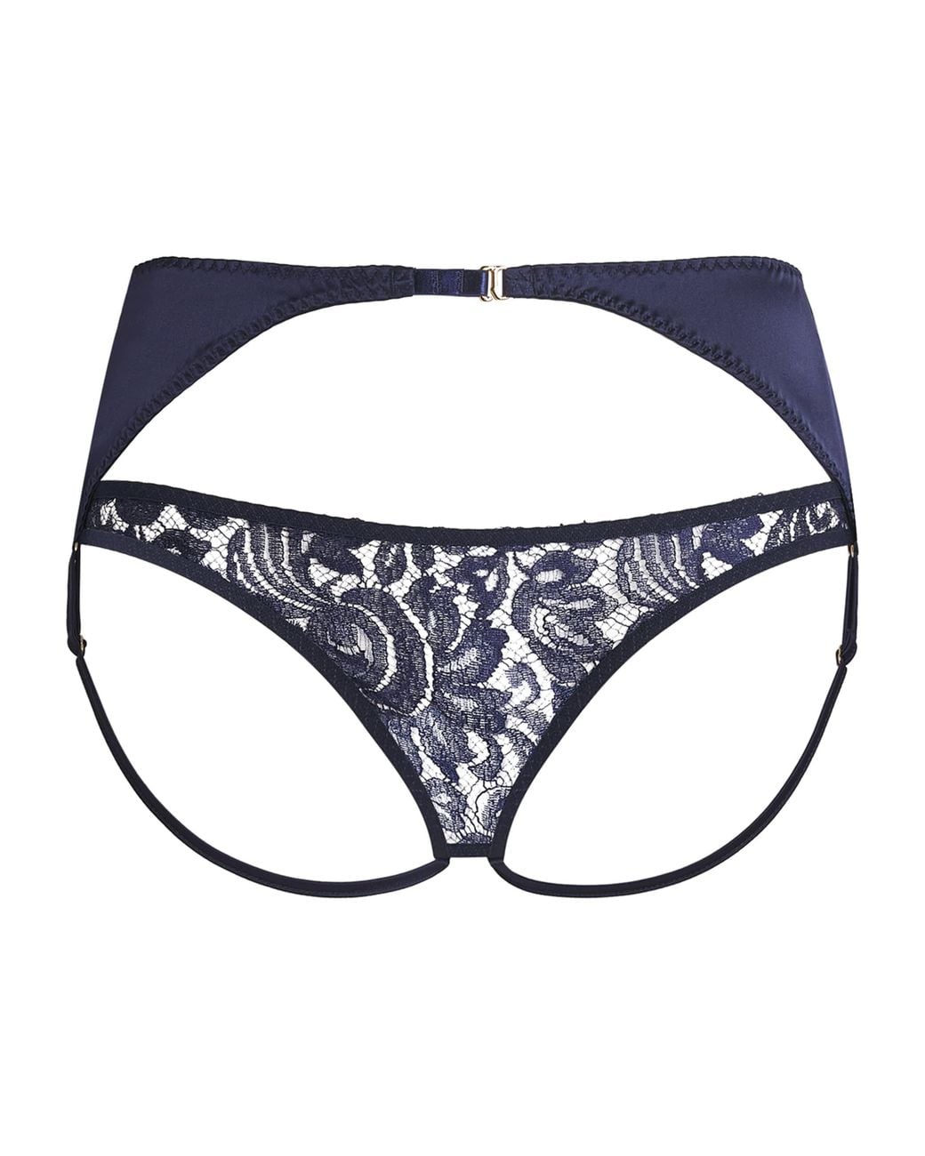 Coco De Mer White Tamara Open Suspender Briefs