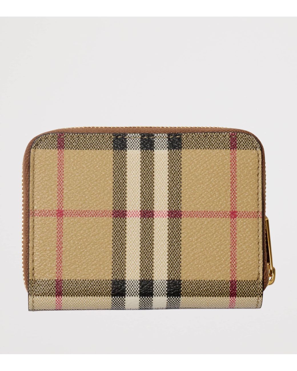 Burberry Natural Check Zip Card Holder