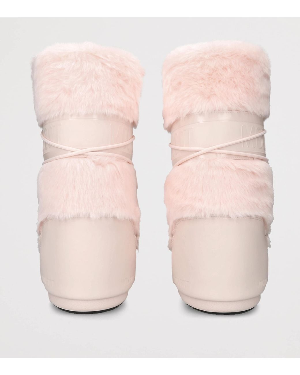 Moon Boot Pink Faux Fur Icon Boots