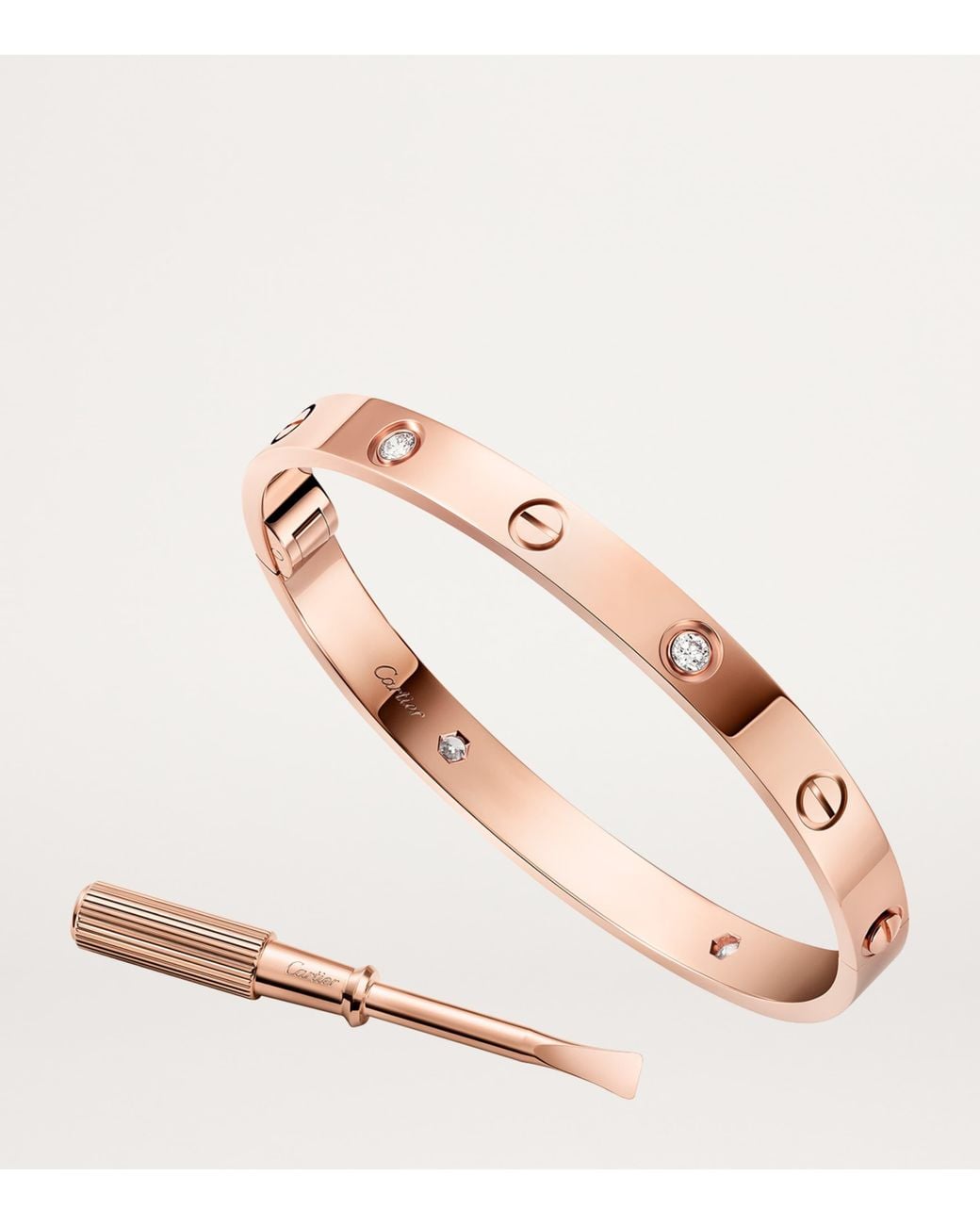 Cartier Pink And Diamond Love Bangle