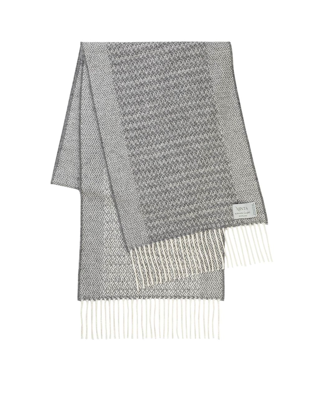 Araminta Campbell Ltd Gray Alpaca-Blend Harvest Grain Scarf
