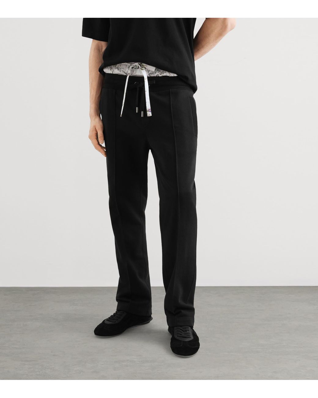 Dolce & Gabbana Black Straight Sweatpants for men