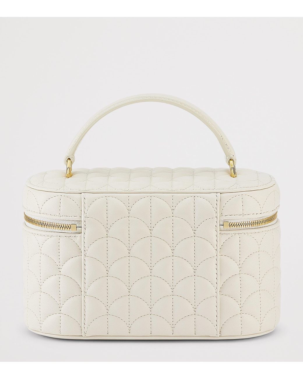 BVLGARI White Leather Divas Dream Vanity Case Bag