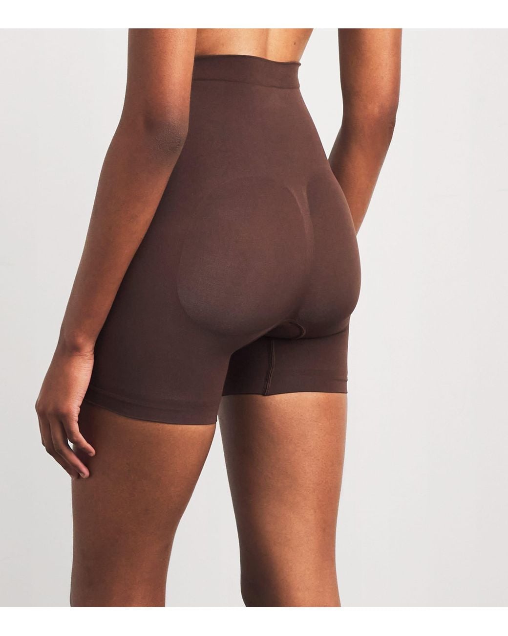 Skims Brown Seamless Sculpt Mid-Thigh Shorts