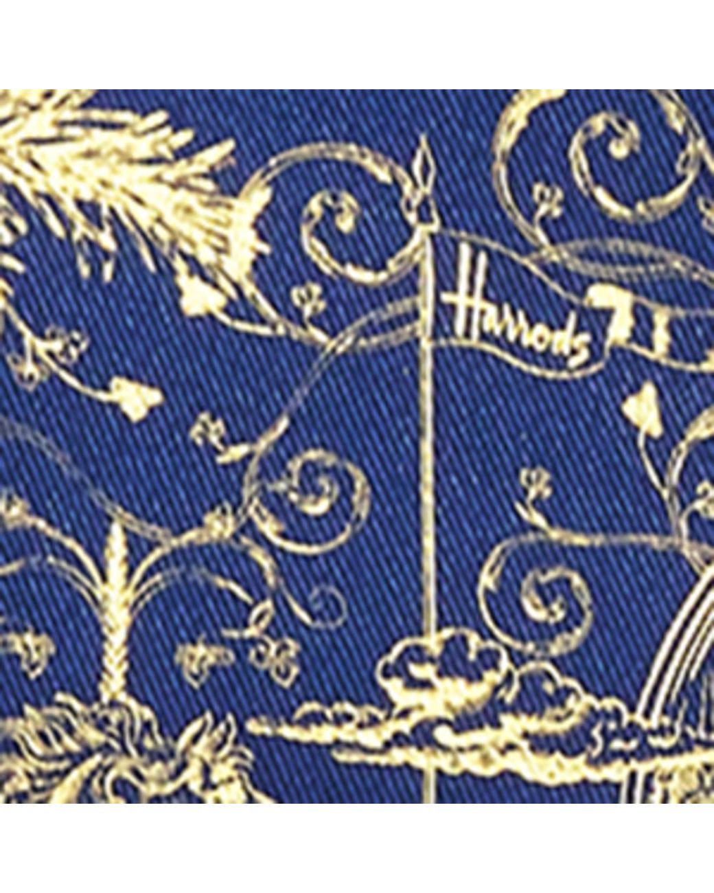 Harrods Blue Small Building Shopper Bag