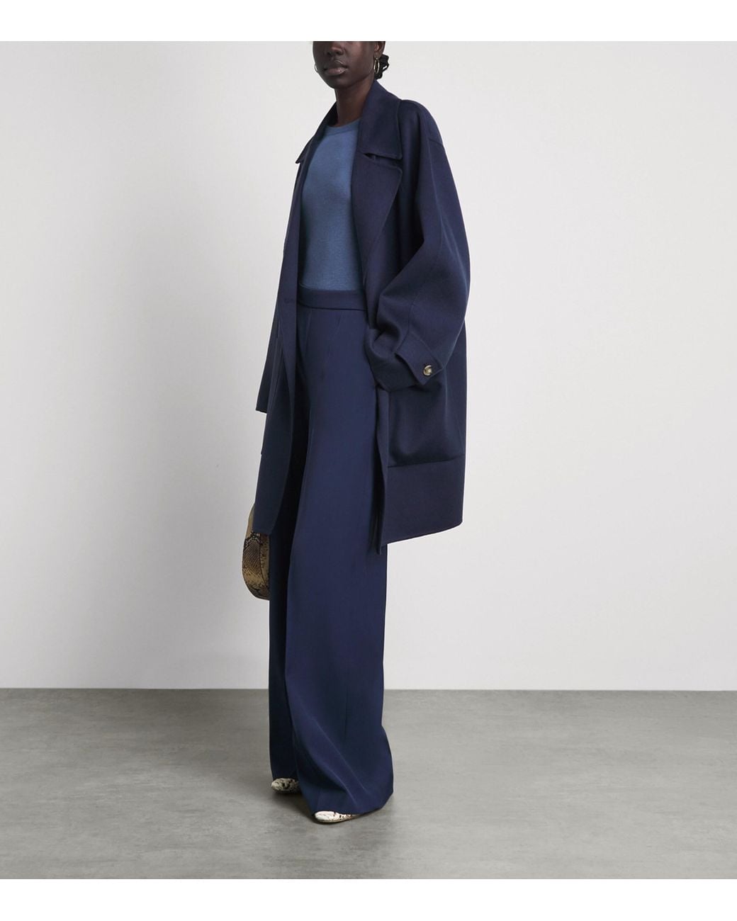 Joseph Blue Cashmere Cashair Geras Sweater