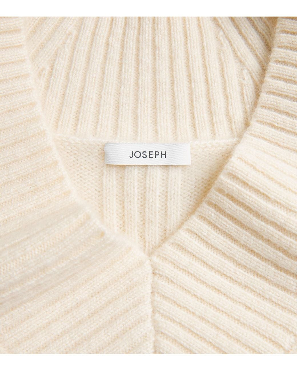 Joseph White Cashmere V-Neck Zinnia Sweater