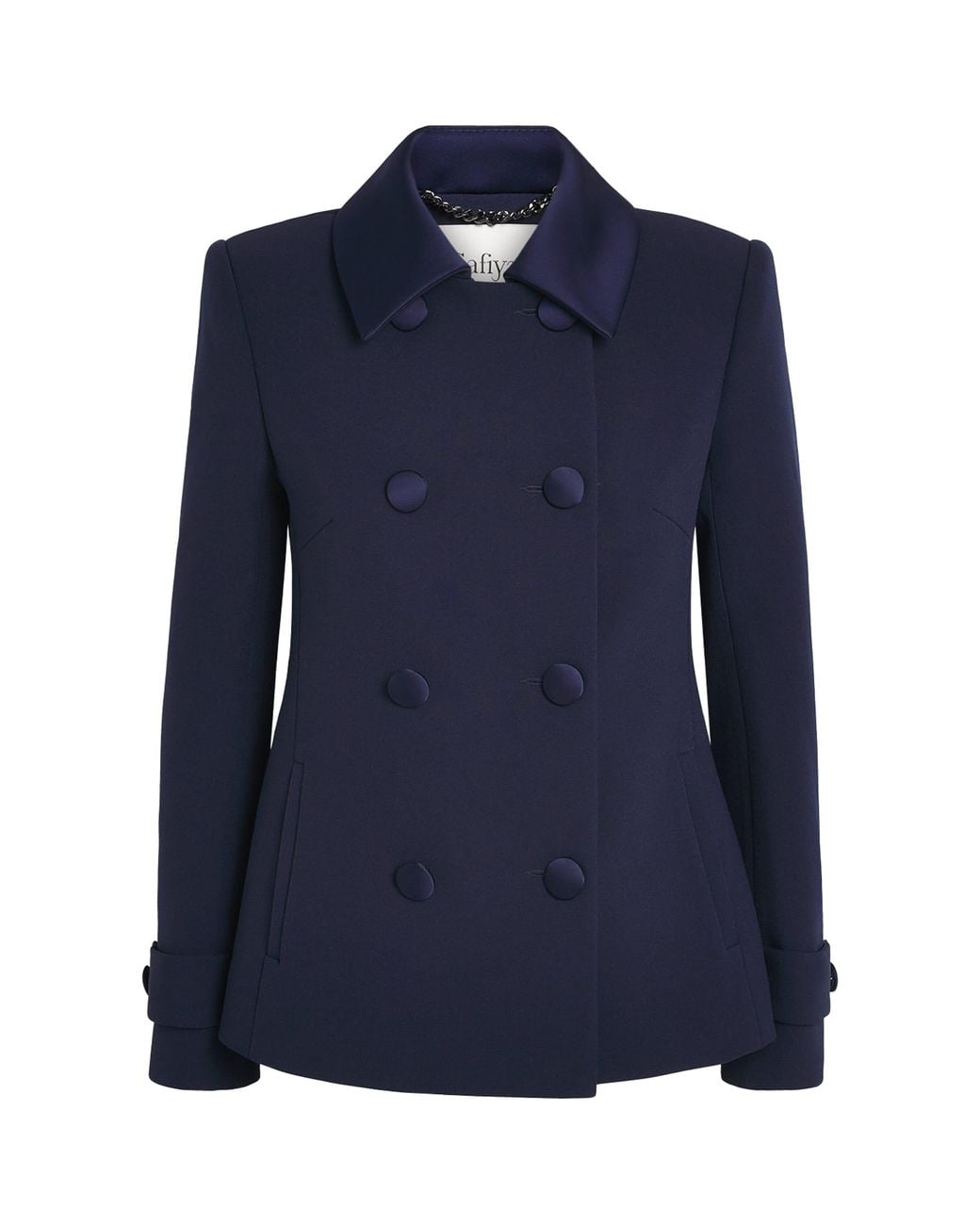 Safiyaa Blue Double-Breasted Blazer